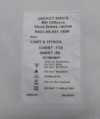 RM Royal Marines Mess Jacket White British Royal Dress Jacket Assorted Sizes