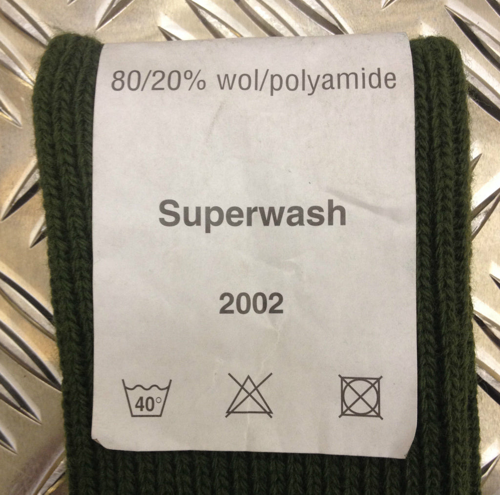 Dutch Army Socks (OD)- 80% wool (Super Wash)- BRAND NEW