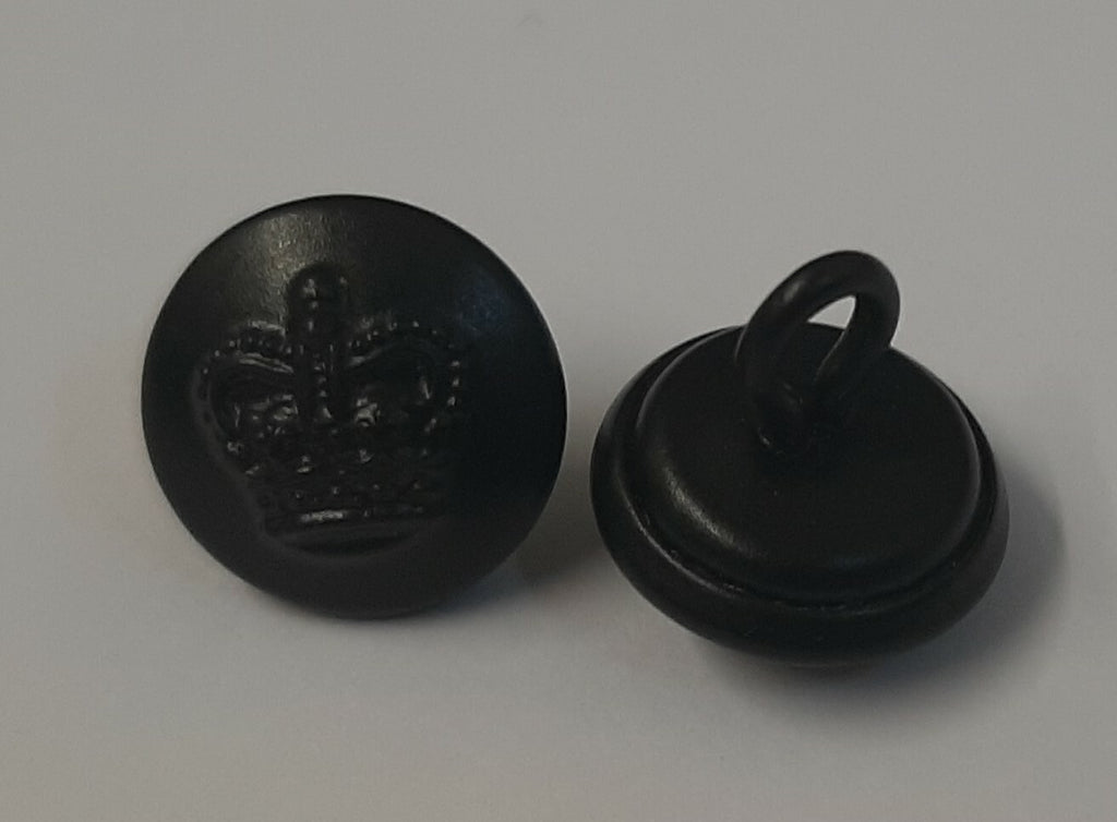 Genuine British Issue Royal Crown Plain Border Buttons 1 Pair ASBT296