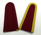 Senior Officer Shoulder Boards Obsolete Stock Maroon Melton Gold Braid UK Made