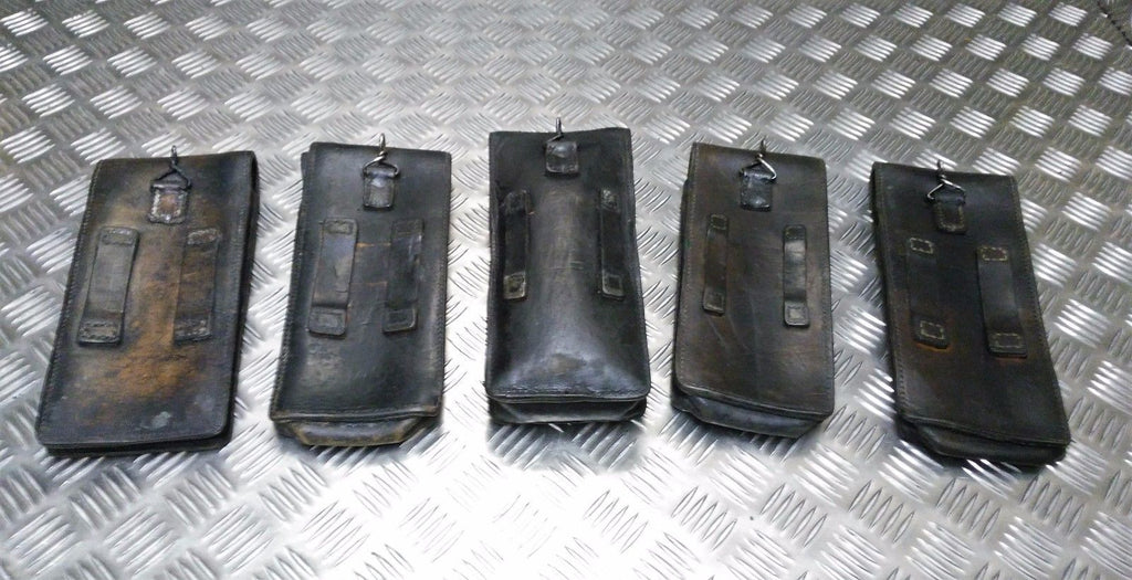 Vintage Issue Long Leather Ammo / Utility Pouch Various Shades