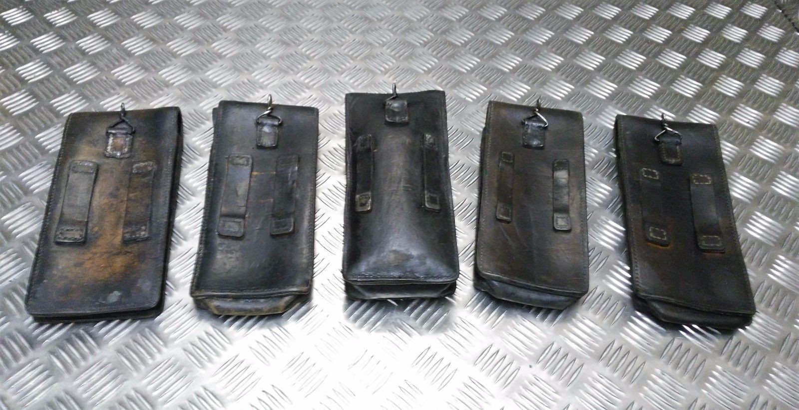 Vintage Issue Long Leather Ammo / Utility Pouch Various Shades