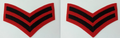 Gurkha Corporal Chevrons On Scarlet Felt Ranks Stripes British Army 1 Pair
