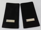 1 Bar Slides British Made Shoulder Rank Sliders Silver Bar on Black 1 Pair