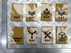 RAF Royal Air Force Slider Desert Camo Epaulettes Front Tab Slide Air Force