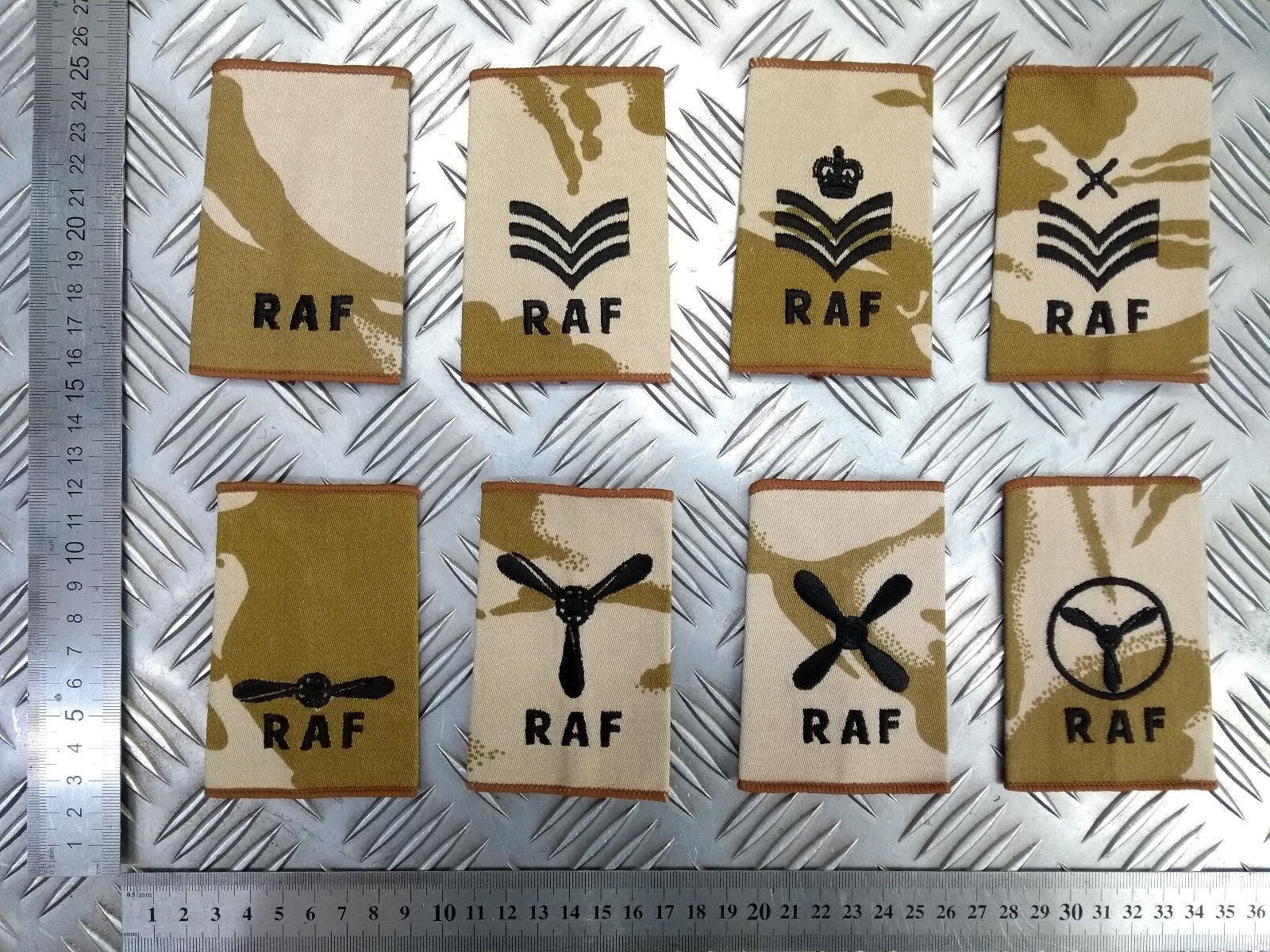 RAF Royal Air Force Slider Desert Camo Epaulettes Front Tab Slide Air Force