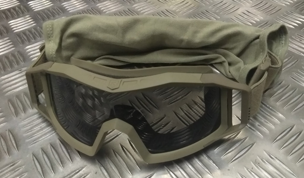 Army Ballistic Goggles British Revision Wolf Spider Coyote / Tan Three Lens Kit
