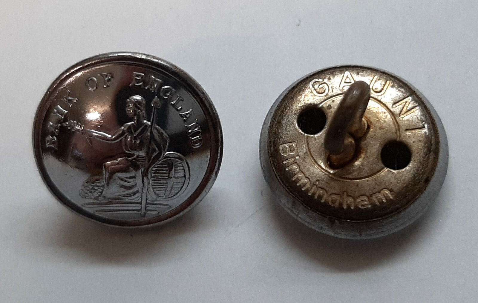 Britannia B.O.E Insignia Small Ring Back Obsolete Buttons for Collectors X2