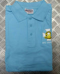 ATC Chaplain Polo Shirt Short Sleeve Light Blue with Badge British Army - Large