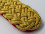 Shoulder Cords Senior Officer Gold Braid No Insignia Red Felt Backing UK Made