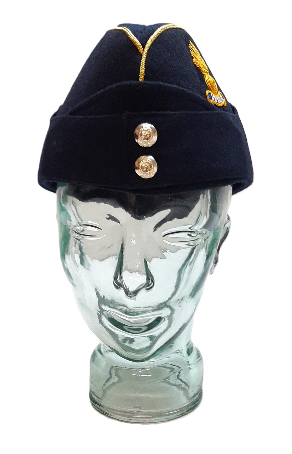 Royal Engineers RE Side Cap British Forage Hat With Badge & Buttons 55cm