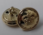 Genuine British Issue Royal Crown And Border Buttons x 2- NEW