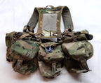 Airborne Army Webbing British Assault Camo Belt Yoke & Assorted Pouches (5)