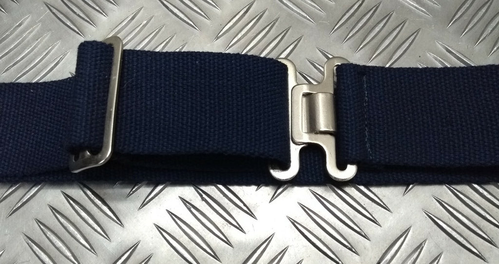 Kids Type AWD 1 3/4" Navy Web Belt With Metal Buckles Adjustable 30"