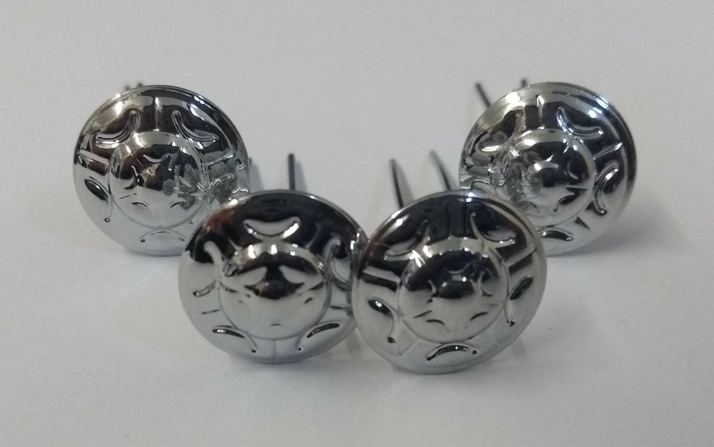 Genuine Issue 13.2mm Chrome Basic Rose Ornament Decorations X8 STD250