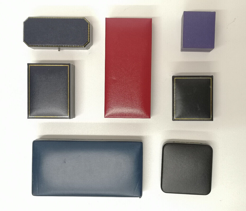 Decorative Medal Cufflink Storage Boxes with Canvas Lining Various Sizes Shapes