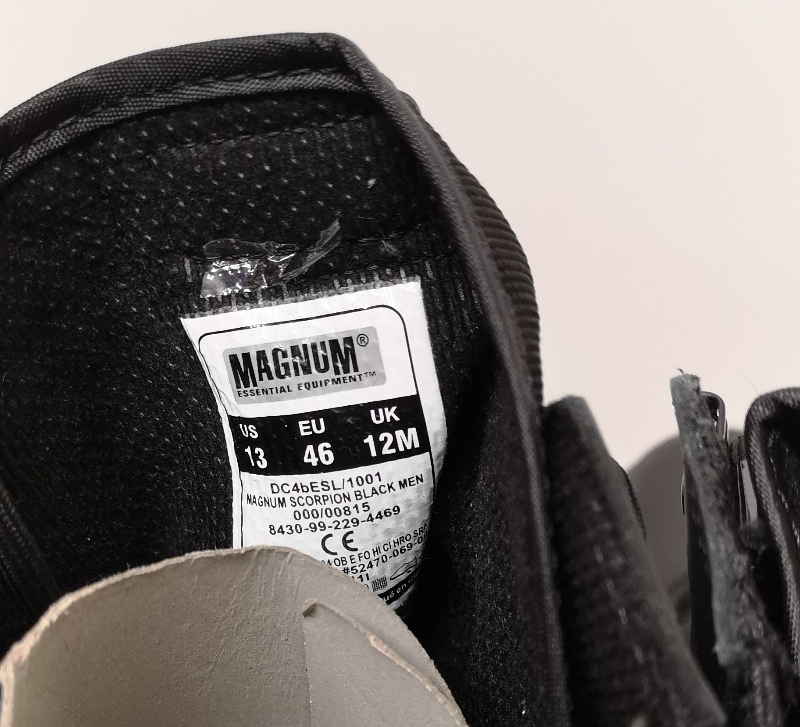 Magnum Patrol Boots Lightweight Black UK 12M / EU 46 New
