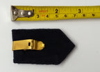 Black Gorgets Collar Tabs With Silver Leaf Insignia Plain Buttons & Clip Backs