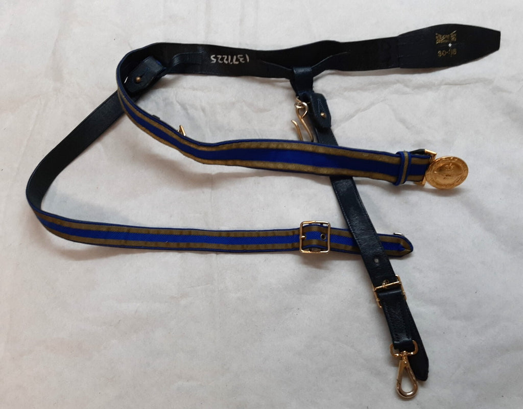 RAF Royal Air Force Ceremonial Belt PER ARDUA AD ASTRA Buckle With Slings 36"