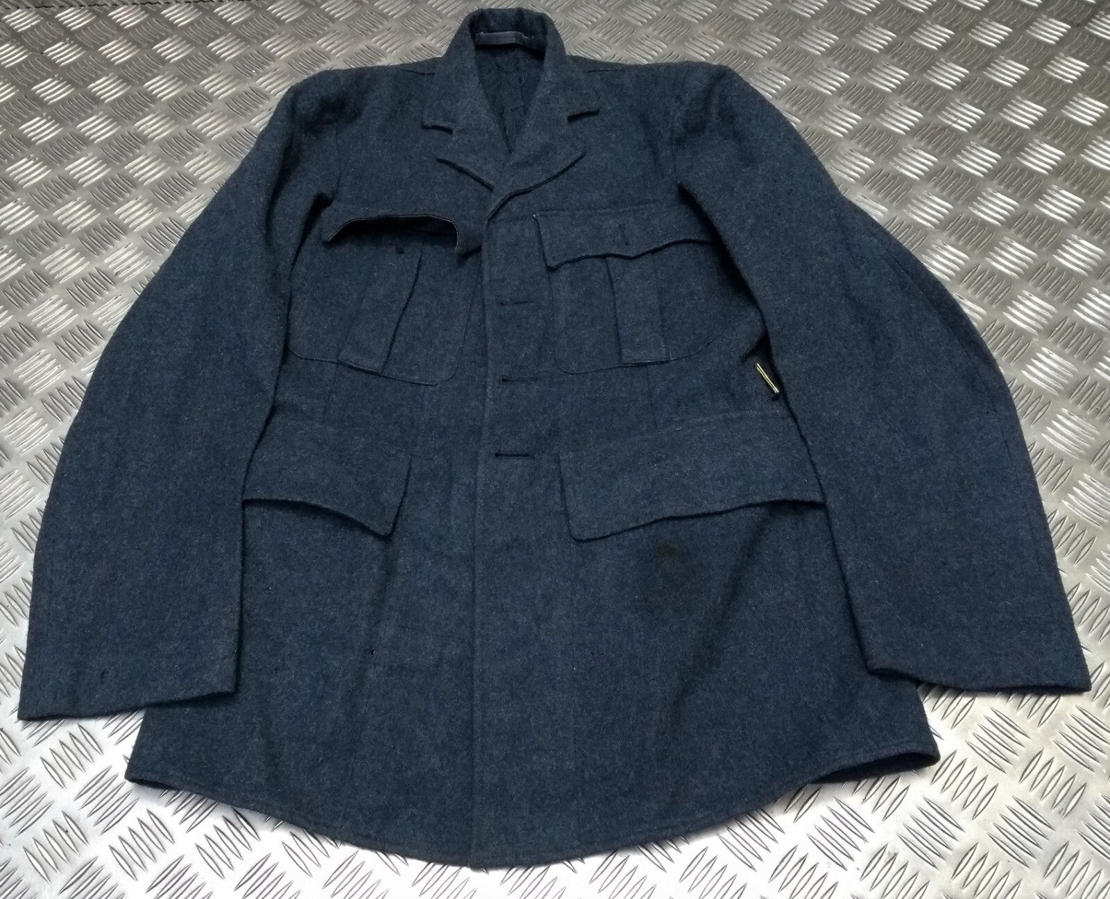 Vintage Jacket No1 Dress A/F Blue Grey Serge Wool WW2 Pattern