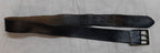 Vintage Leather Belt Solid Brass Double Prong Painted Buckle 1 3/4 Wide Size 38"