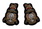 Royal Marines Staff Officer British RM Black Embroidered OFC Collar Patches