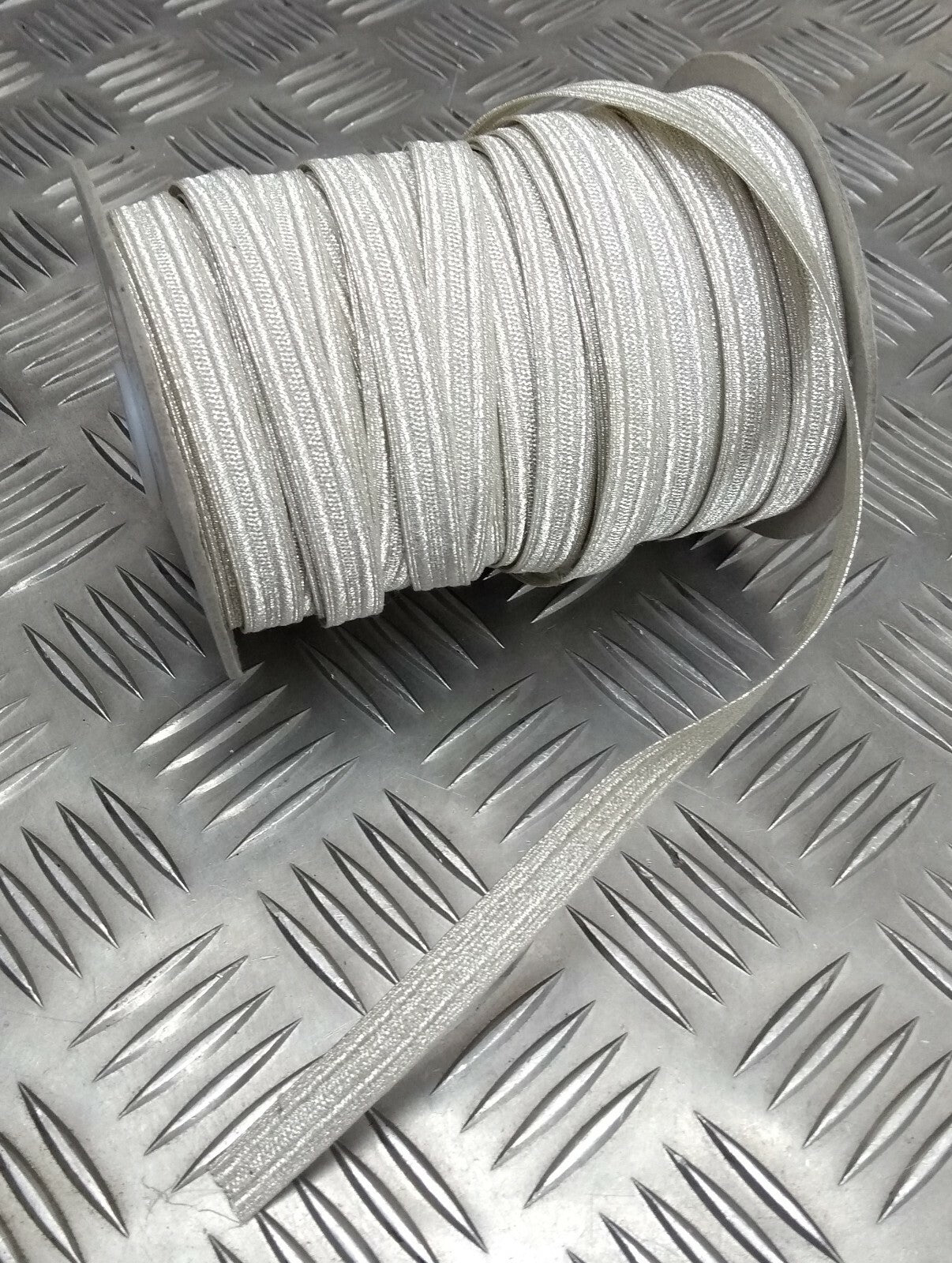 Genuine British Made 10mm Silver Naval Rank Lace Braided Tape RC10