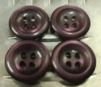 Dress Buttons Purple Pearlescent 4 Hole Vintage M.o.D Old Stock X4 16mm