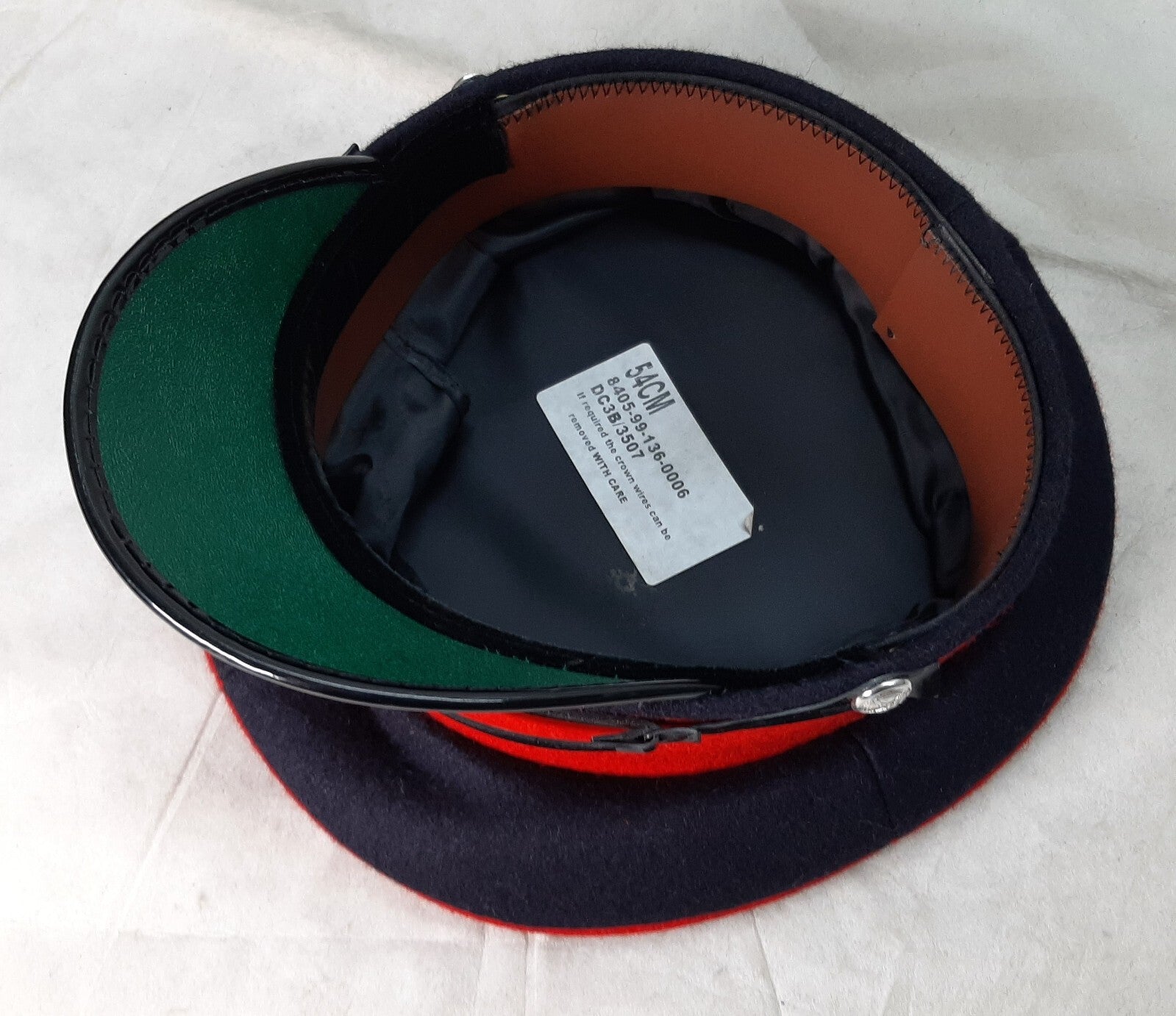 SASC Dress Hat British Army Pattern Red Dress Visor Cap Insignia Buttons 54cm