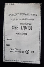 RN Raincoat WRN British Naval Single Breasted Woman's Rain Coat 170/100cm