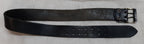 Vintage Leather Belt Solid Brass Double Prong Painted Buckle 1 3/4 Wide Size 36"