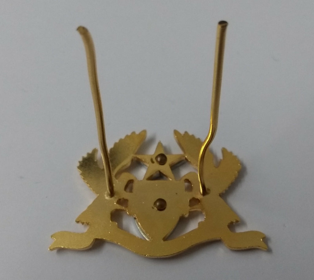 Genuine Obsolete Ghana ARMY Issue Coat of Arms Insignia Metal Badge