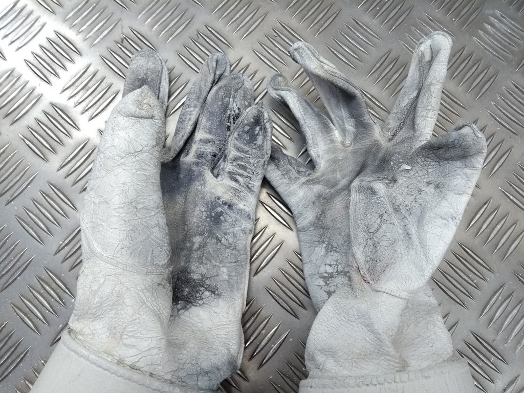 British Army Household Cavalry White Leather Gauntlet Parade Gloves Size 9