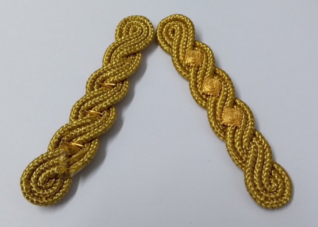 Captain Shoulder Cords Ceremonial Wire Cord Shoulder Epaulettes & Rank Pips