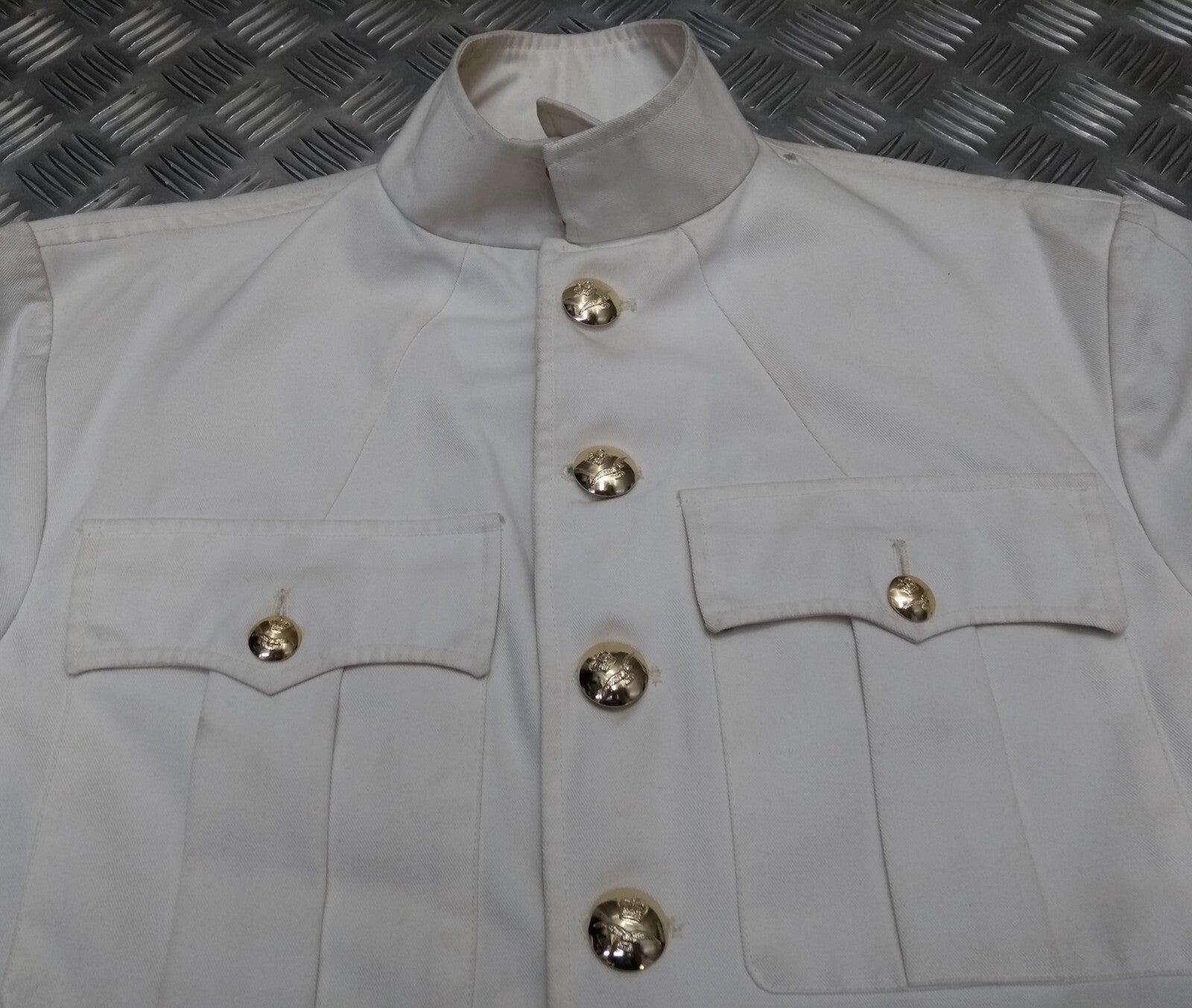 Vintage White Jacket Tropical Ceremonial RAF Royal Air Force and Bands London Marked