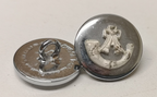 Blazer Buttons with Raised Light Infantry Insignia 24L Chrome / Silver x2