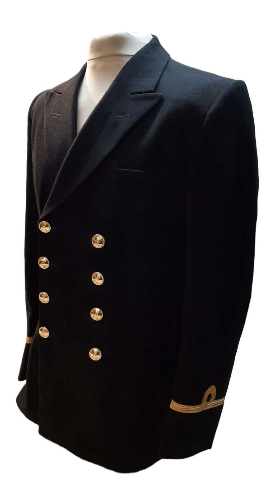 No1C Naval Jacket Diagonal Serge RN Sub Lt Curls 100cm Long