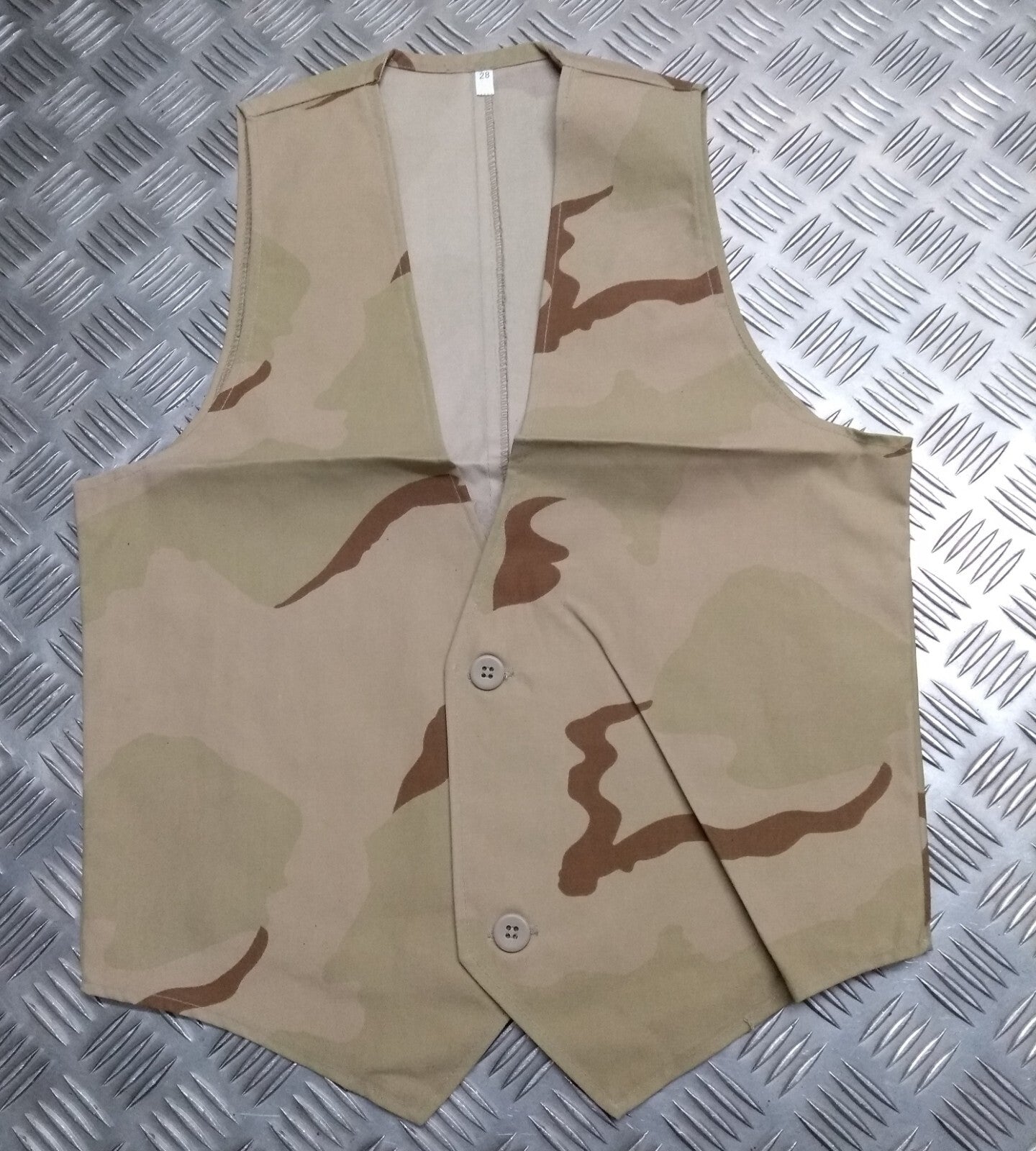 Military Desert Camo Basic Vest Boys Mens U.S Style Multi Tri-Cam Fancy Dress