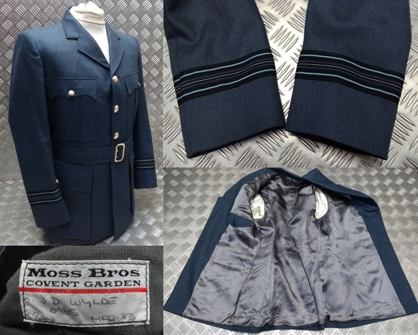 Vintage No1 Jacket RAF Royal Air Force OFC Cuff Ribbons Old Pattern 80s