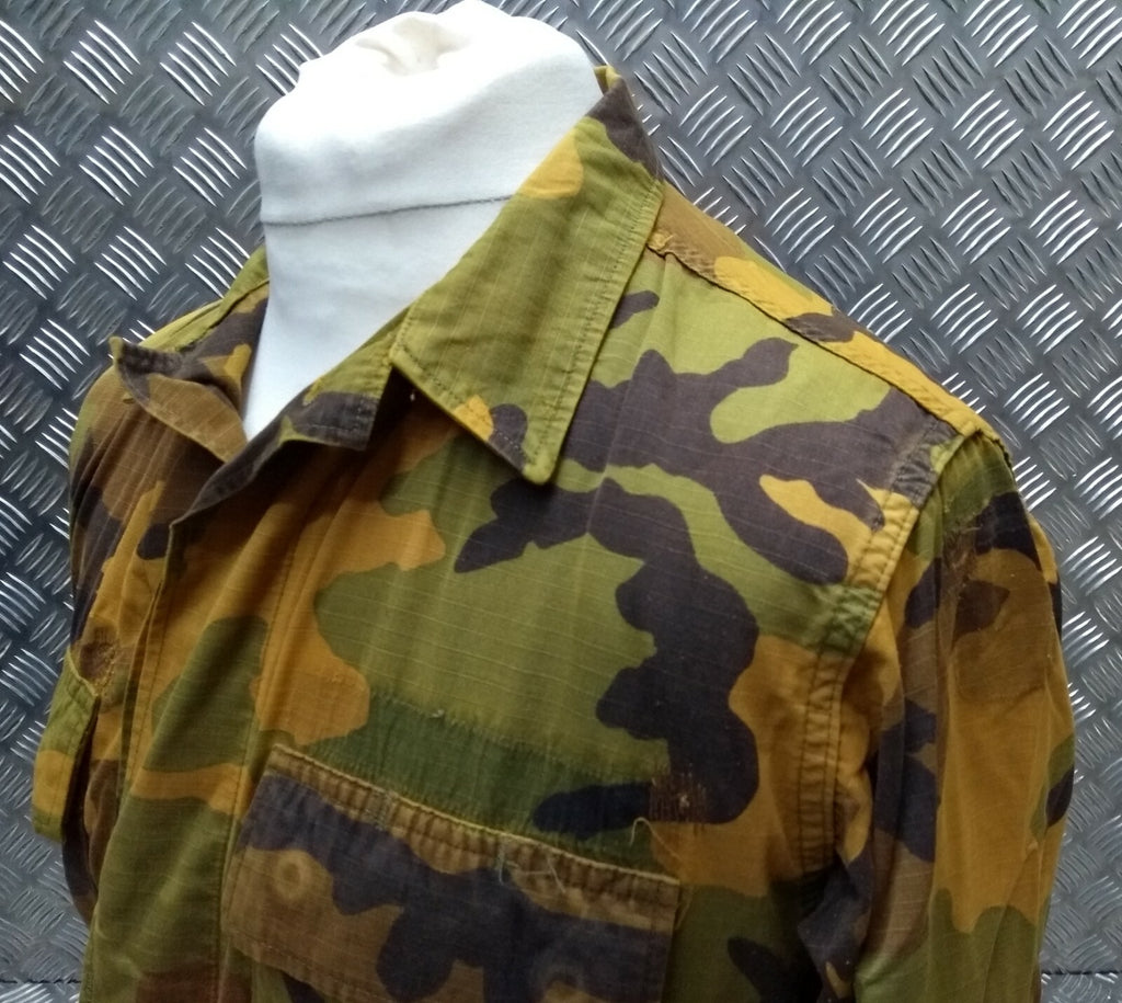U.S Vintage Lightweight Rip Stop Camo Jacket Over Dyed Genuine U.S.