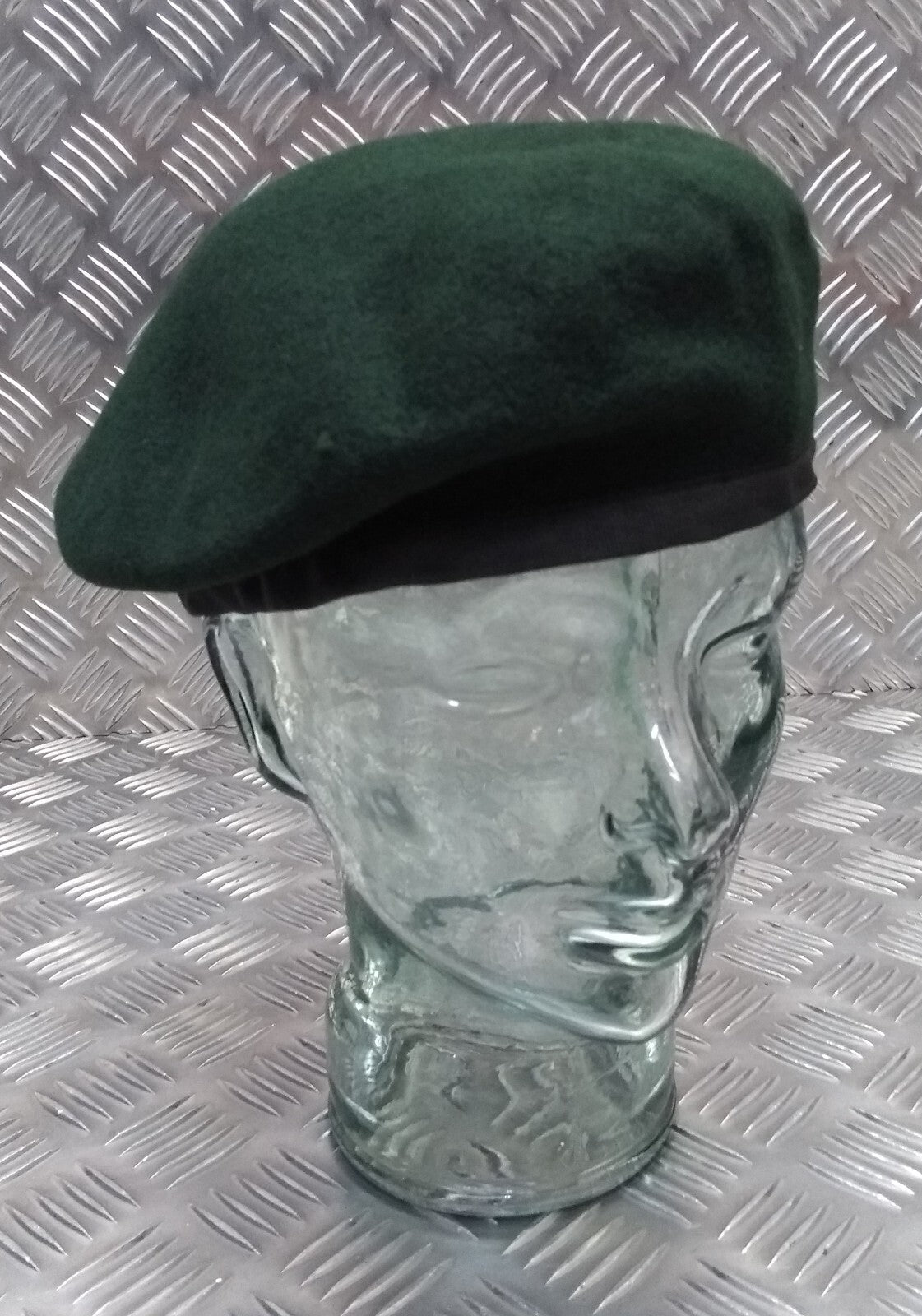 Dubai Green Beret Hobson of England Lined Wool Cap New Old Stock 7 3/4