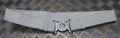 Yorks Belt White Yorkshire Regiment Courlene Belt & Chrome Buckle 44"