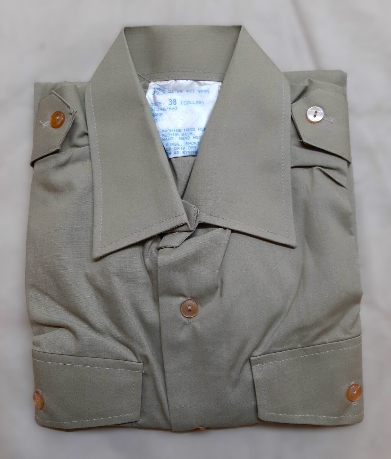Tropical Stone Shirt British Forces Old Pattern (Ben Sherman) Long Sleeve 38cm