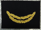 Officers Double Oakleaf Braid Uncut Cap Peak Gold on Dark Blue Felt British Made