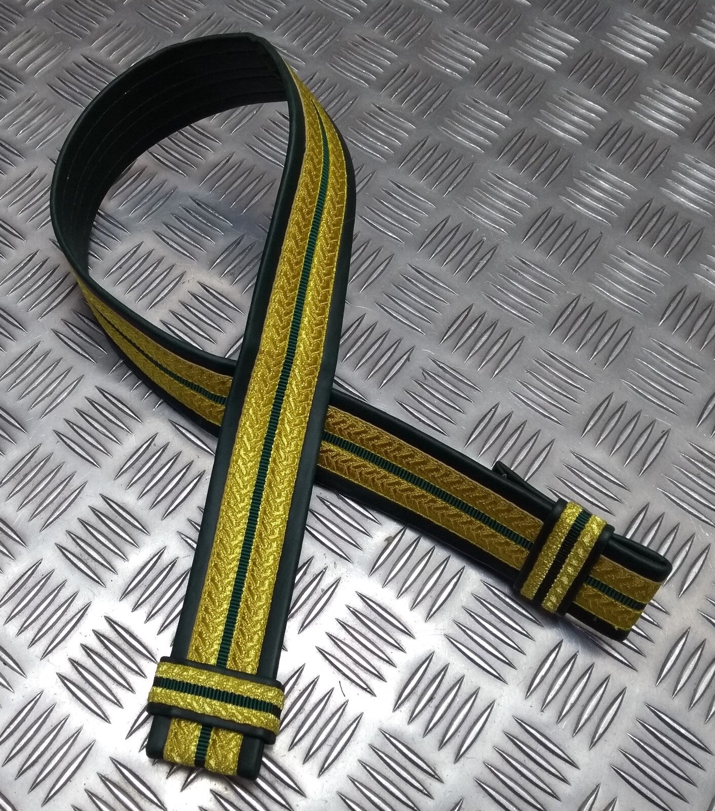 Dubai Belt Green With Gold Detailing Ceremonial Style Made in England