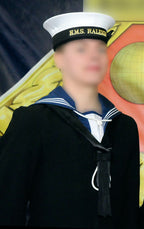 Genuine British Royal Navy Class 2 Silk Scarf Ensemble Black "Square Rig Scarf"