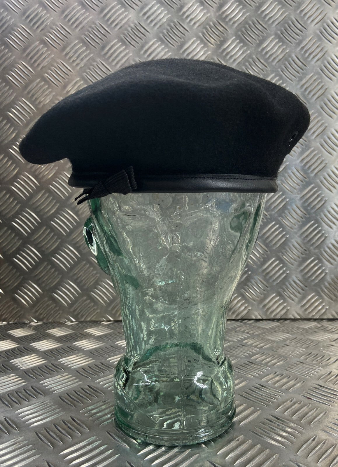 Genuine British Toye Kenning & Spencer Black Wool Lined Beret No Badge Size 51cm