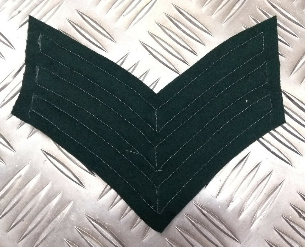 Genuine British Issue Mess Dress Rank Chevrons Silver Braid On Green