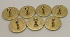Royal Dragoon Guards RDG Flat British Army No1 Jacket Buttons Set of 7