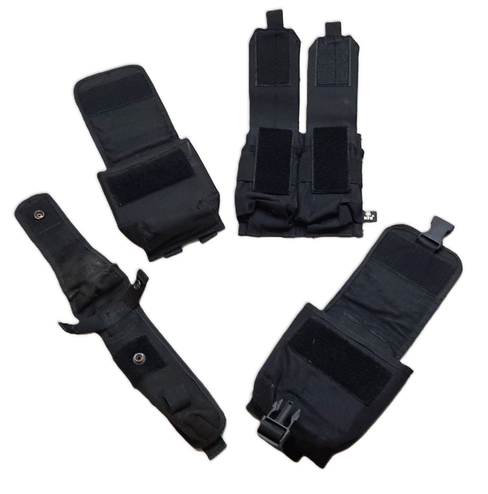 Black MOLLE Pouches Various Utility Ammo Baton Joblot of 4 Assorted Brands